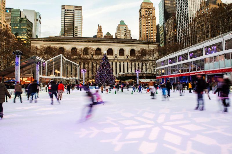 Ice Skating At Bryant Park