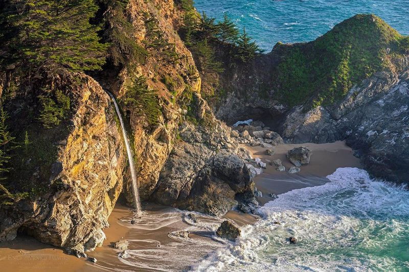 Swimming in McWay Falls' Hidden Cove