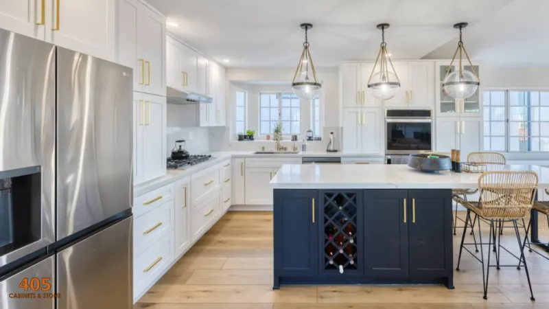 Contrasting Kitchen Islands