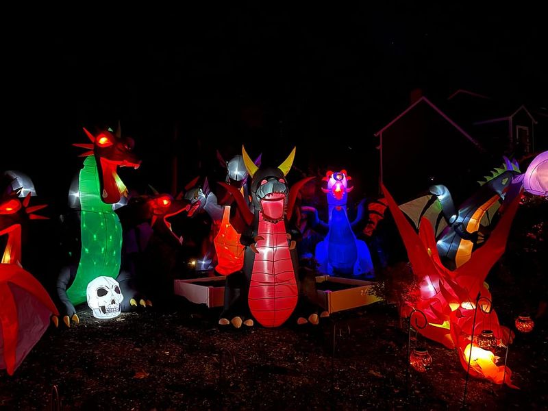 Oregon's 12 Most Creative Halloween Setups - Decor Hint The Dragon House, West Linn