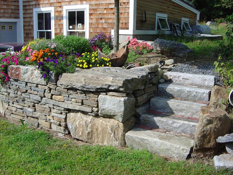 Foundation Plantings and Stone Walls