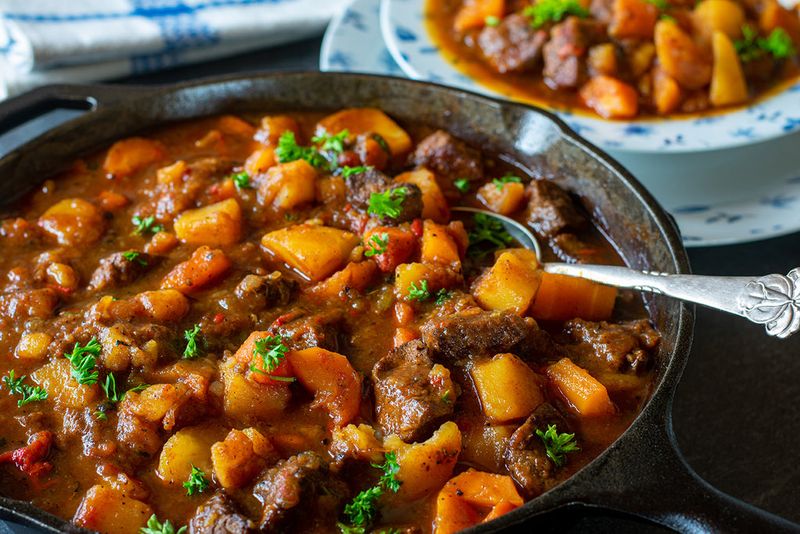 Hearty Bison Stew With Potatoes And Carrots