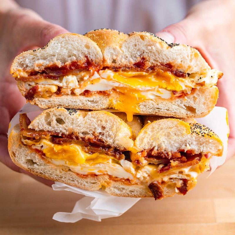 New York Foods Locals Can't Live Without - Decor Hint Bacon Egg and Cheese