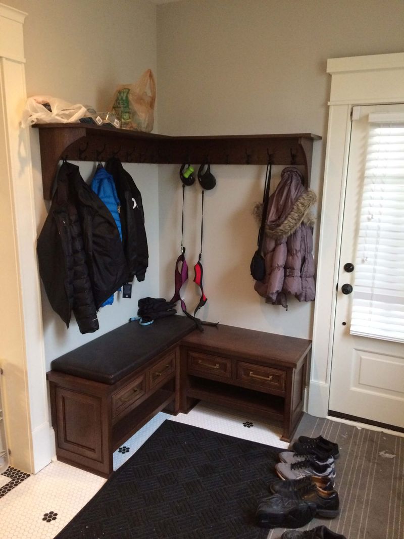 Craftsman-Style Mudroom with Custom Cabinetry