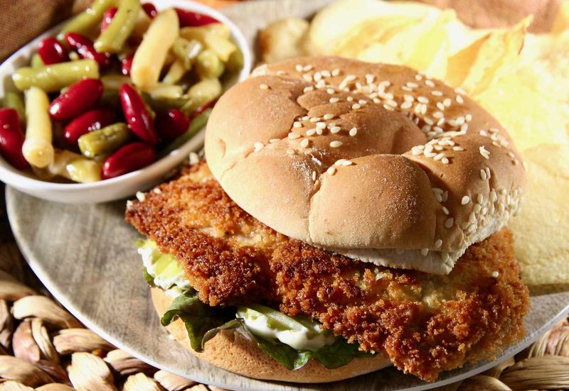These Arizona Pork Tenderloin Sandwiches Are So Big, The Bun Doesn't Stand A Chance - Decor Hint Ranch and Veggie Topped
