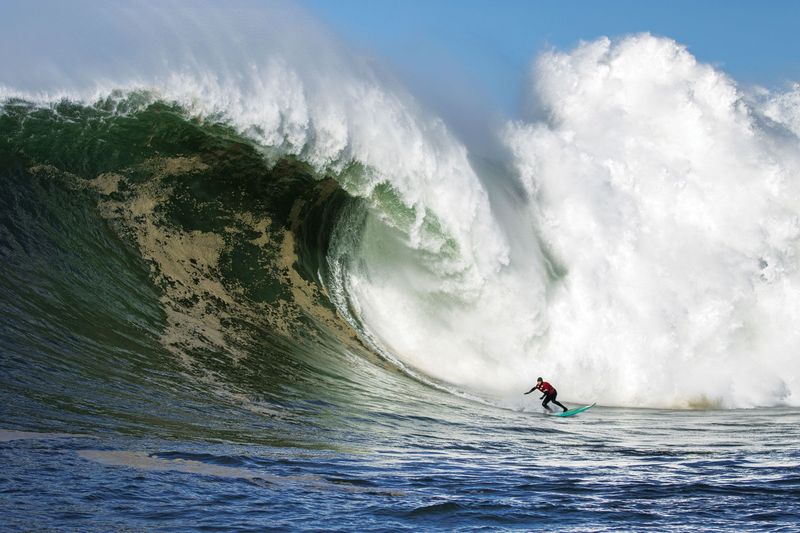 Surfing the Mavericks Monster Waves