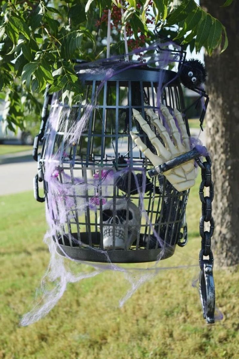 Haunted Birdcages With LED Candles