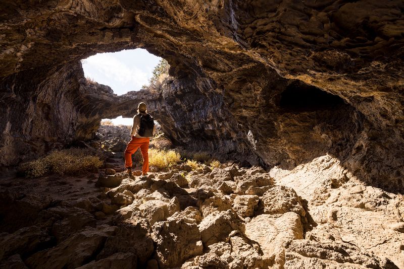 Cave Exploring at Lava Beds National Monument