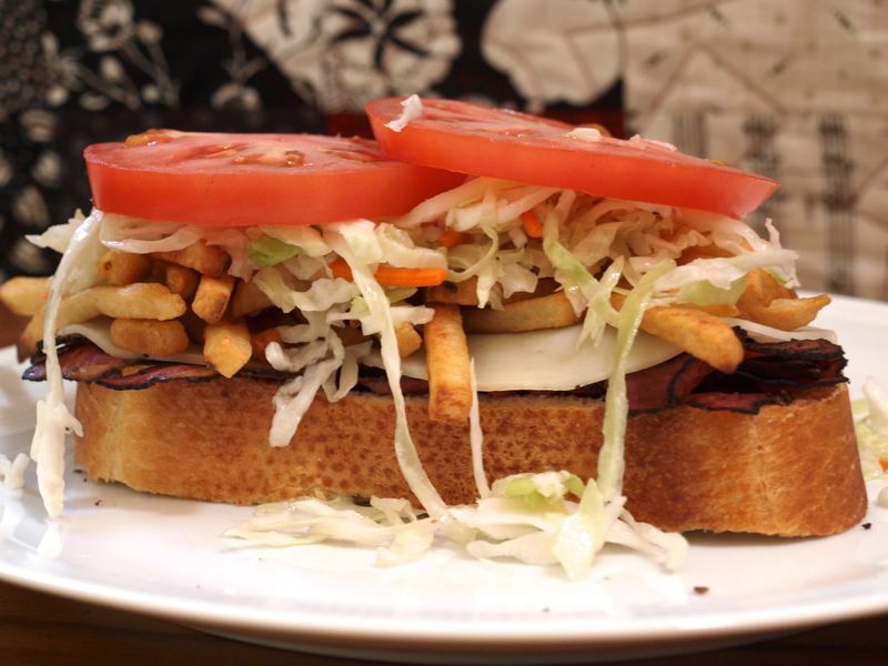 Fried Chicken Sandwich (Pittsburgh-Style), Not Chicken Sandwich With Fries