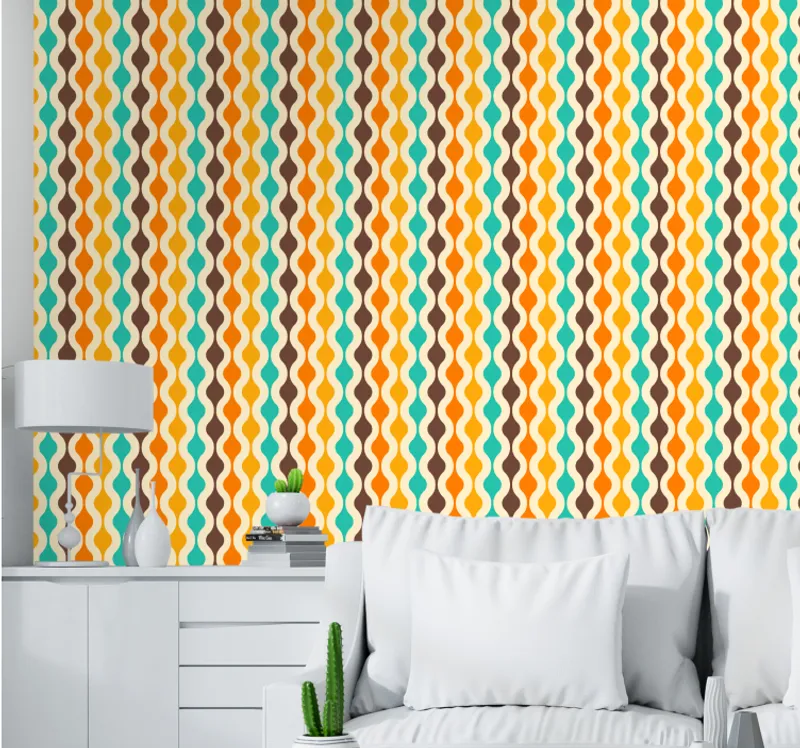 Retro-Inspired Living In Colorado That's Turning Heads This Year - Decor Hint Bold Geometric Wallpaper Patterns
