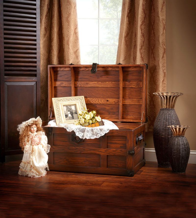 The Antique Trunk Planter Base