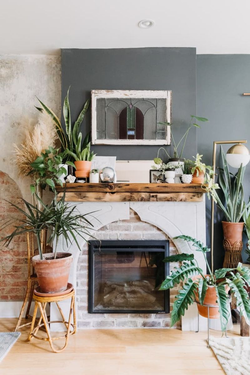 The Fireplace Mantel Greenery
