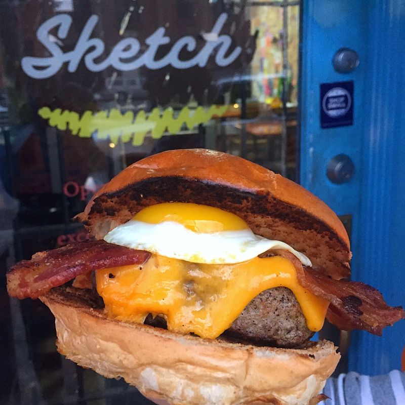Late-Night Eats In Philadelphia Worth Staying Up For - Decor Hint Sketch Burger