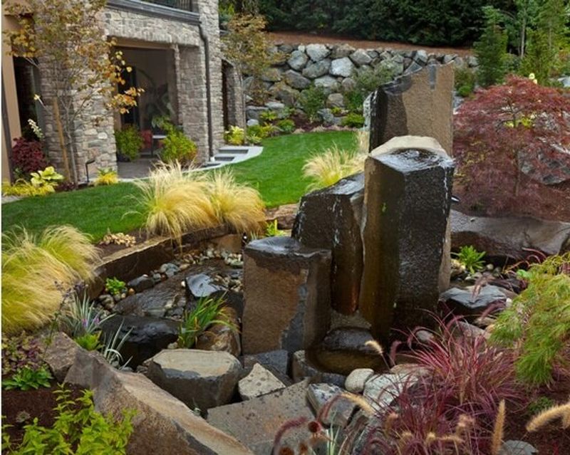 14 Easy DIY Backyard Fountain Ideas In Florida - Decor Hint Rock Garden Or Pebble Overflow Fountain