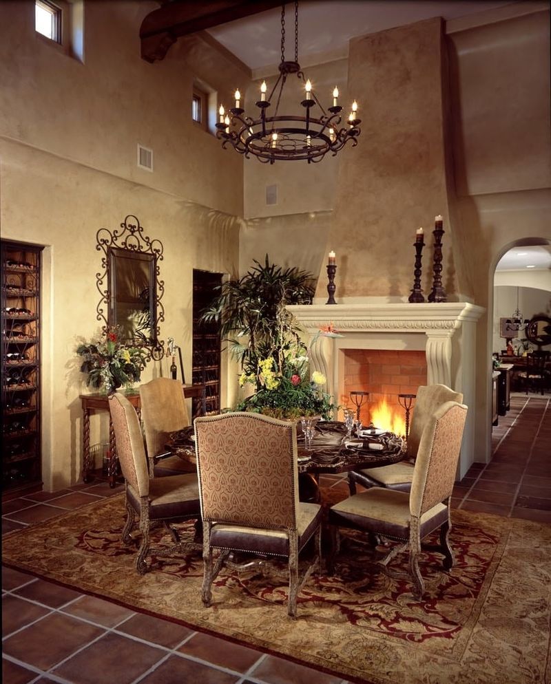 Fireplaces With Marble Or Ornate Mantels