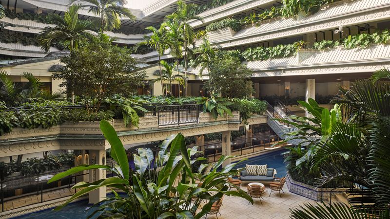 Two-Story Atrium Garden in Sarasota