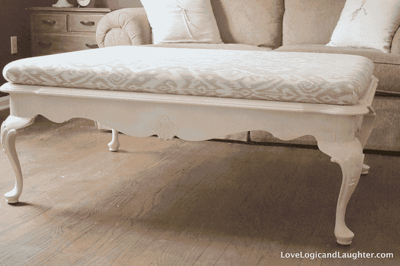 Shabby-Chic Painted Ottoman Coffee Table