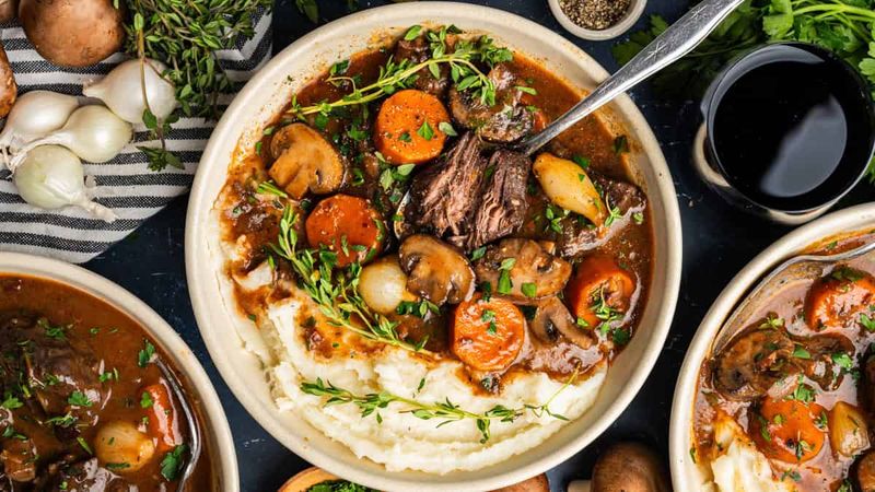 Slow-Cooker Beef Bourguignon