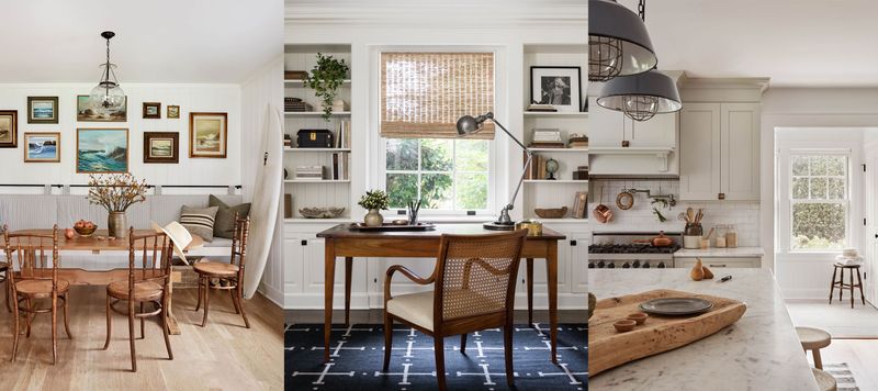 Open Shelving With Coastal Displays