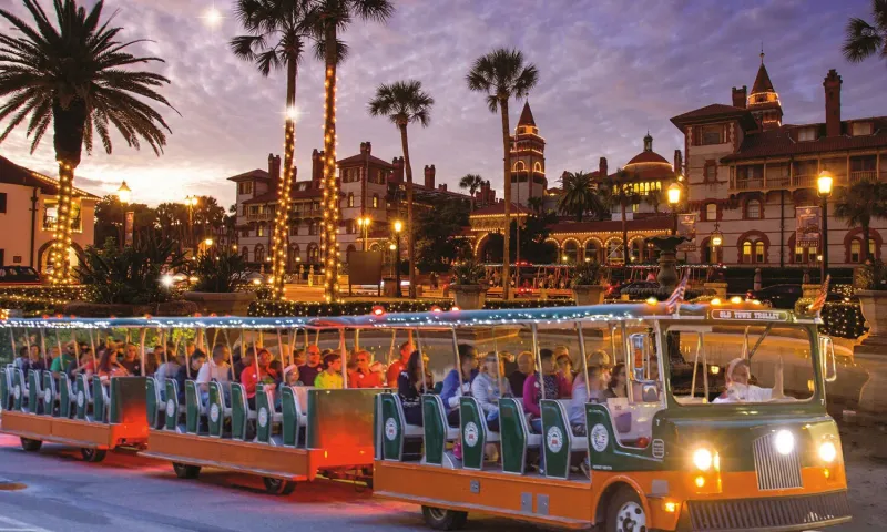 St. Augustine's Nights of Lights Make This Coastal Florida Town A Must-Visit Before Christmas - Decor Hint Trolley Rides Offer a Cozy Way to See the Entire Light Display