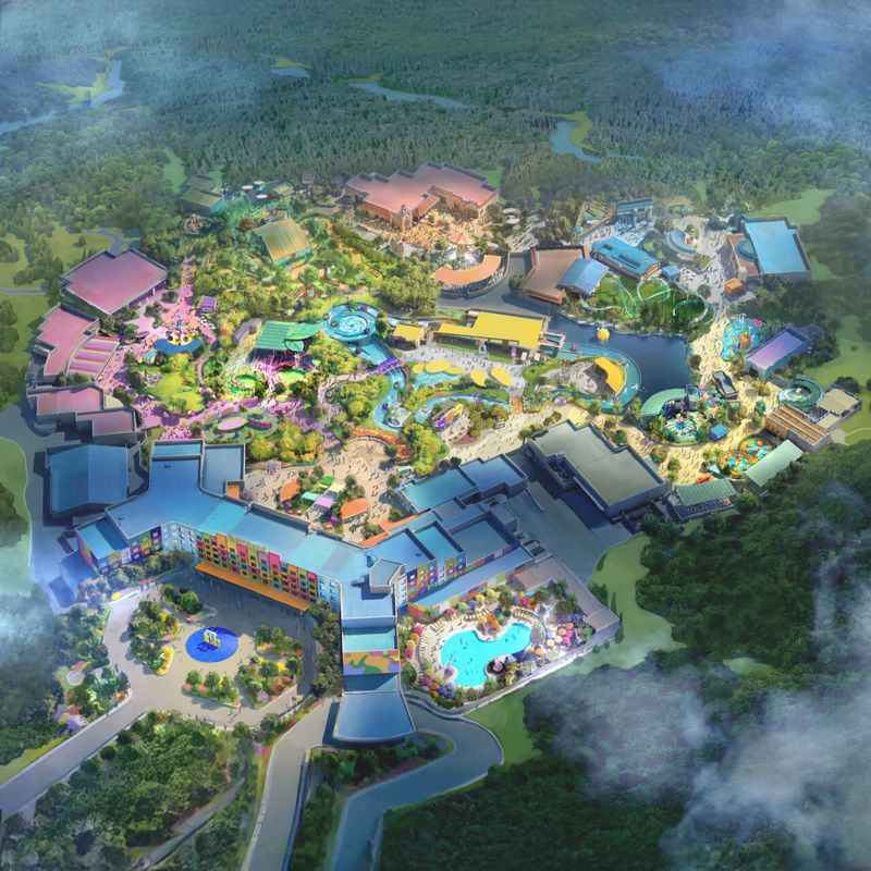 Big Progress For Universal Studios' First-Of-Its-Kind Texas Resort - Decor Hint The Resort's Scope: Park, Hotel & More