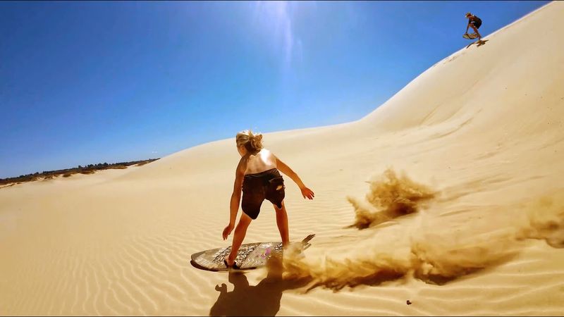 Sandboarding Down the Dumont Dunes
