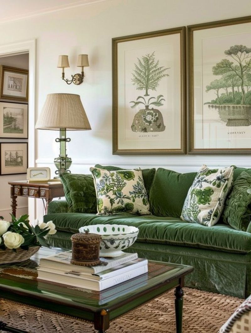 Sage Green Damask