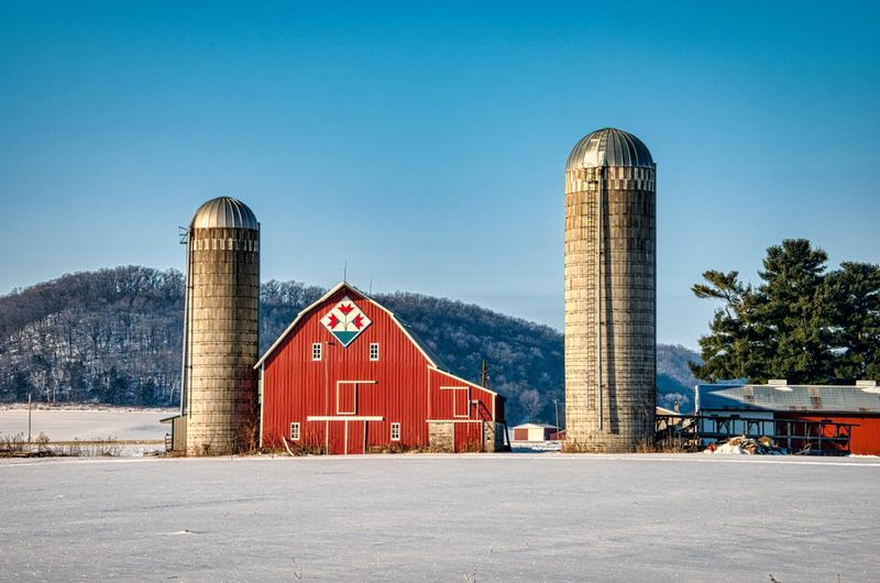 Historic Red Barns and Silos