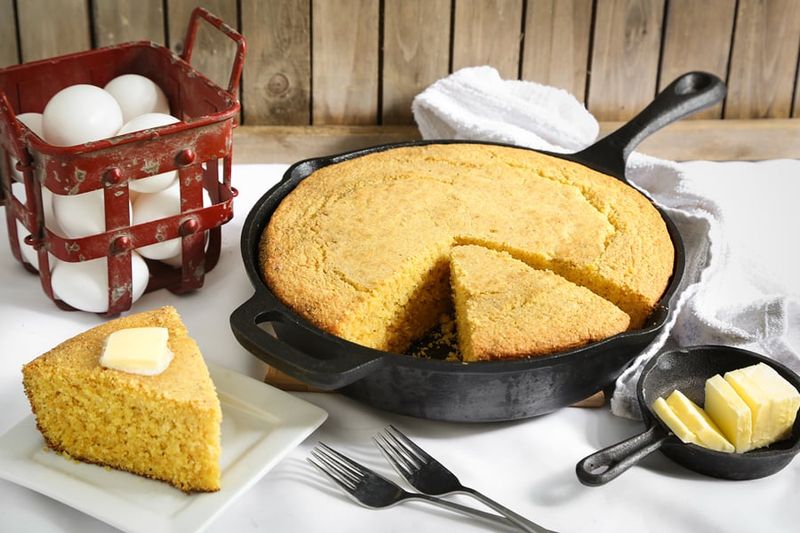 15 Georgia Country Recipes That Bring Back Sunday Dinner Memories - Decor Hint Cast-Iron Skillet Cornbread