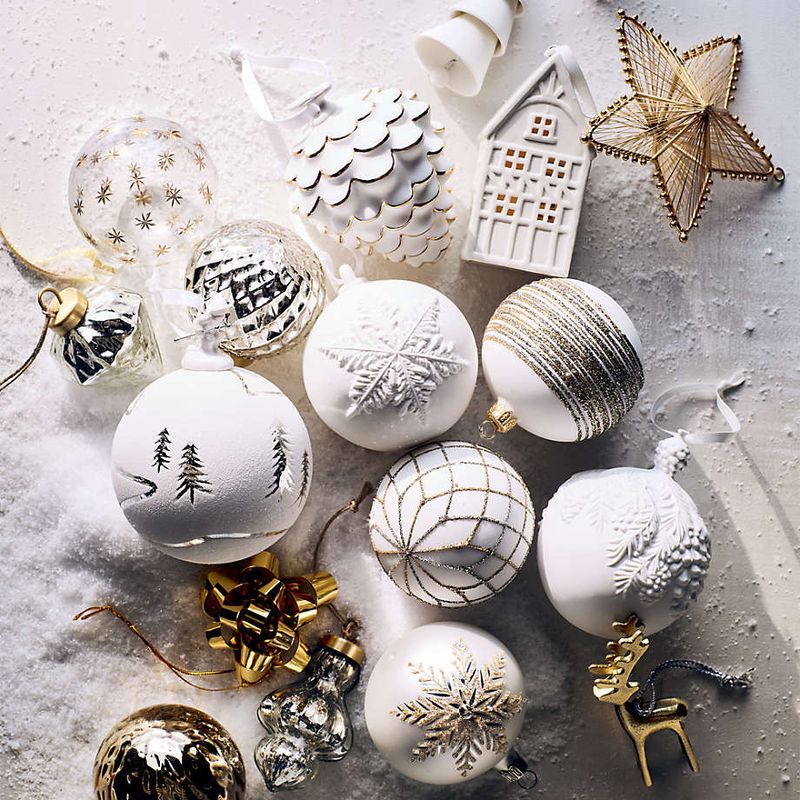 Cream and Ivory Ornament Collections