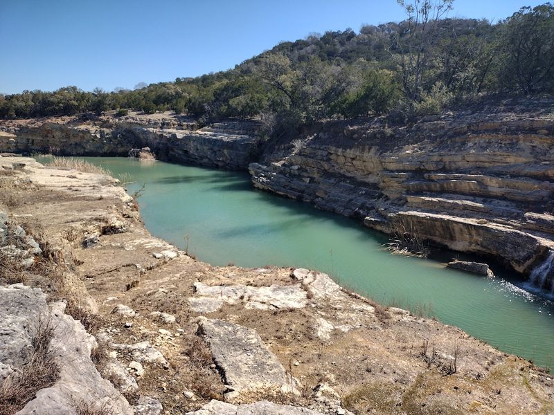Ancient Limestone Formations at Canyon Lake Gorge