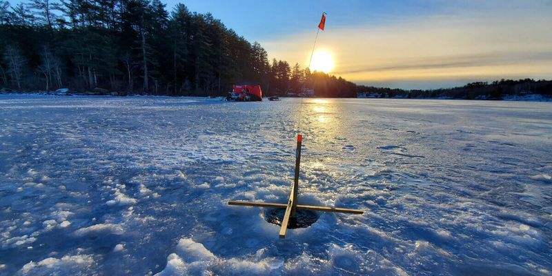 Ice Fishing On Lakes And Ponds