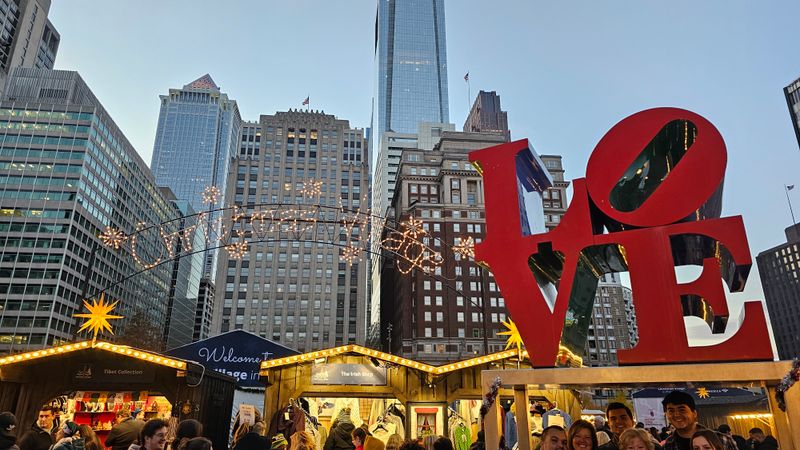 Pennsylvania's Festive Side: Bethlehem Lights And Philly Markets - Decor Hint Christmas Village Returns To LOVE Park