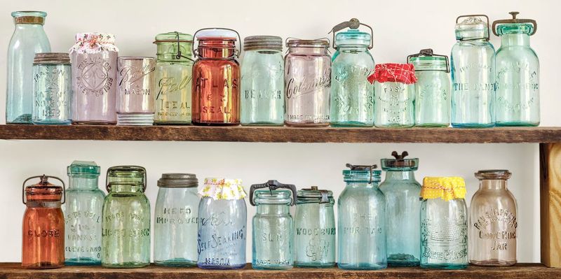 Colored And Embossed Canning Jars