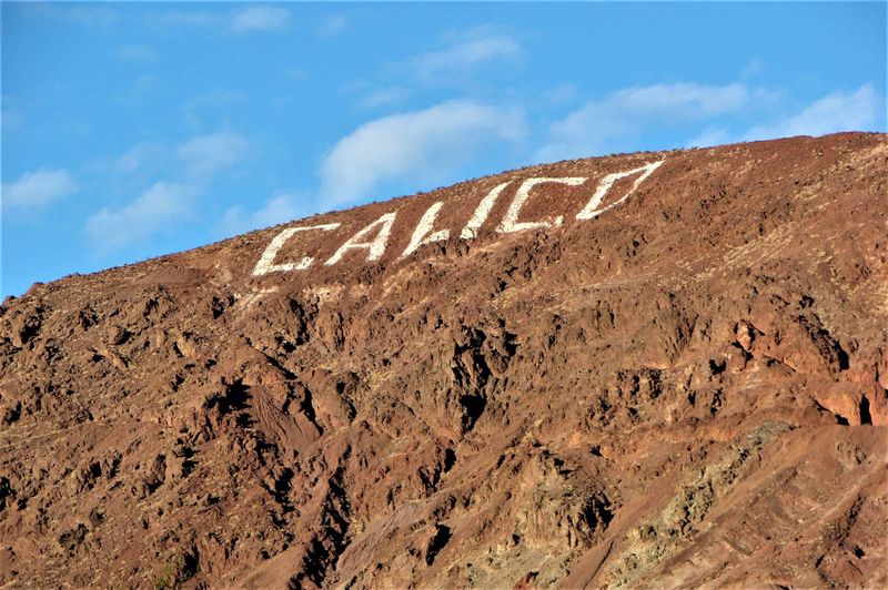 Famous CALICO Letters Visible On Nearby Hills