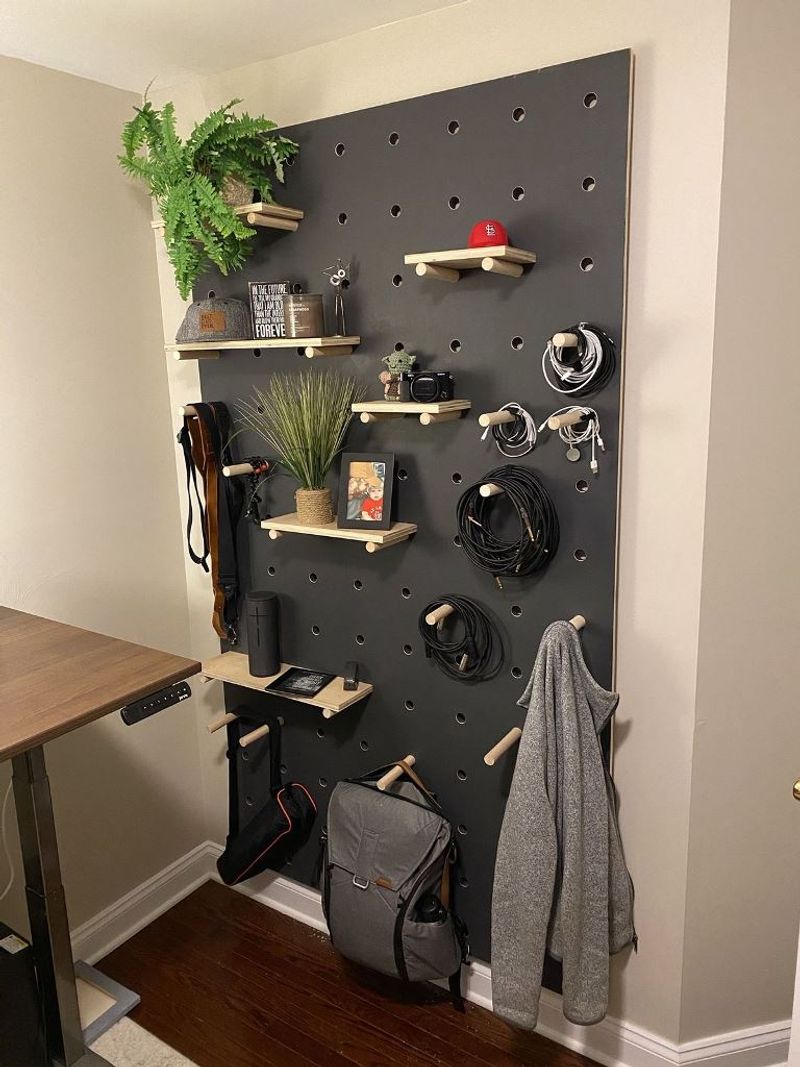 12 Small Entryway Projects You Can Totally DIY - Decor Hint Pegboard Organization Wall
