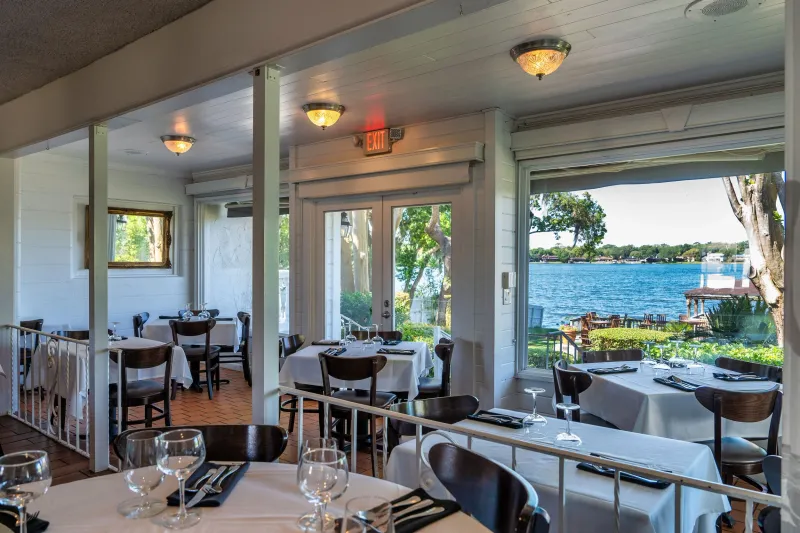 Florida Italian Hideaways Serving Cozy Comfort This Winter - Decor Hint Enzo's on the Lake, Longwood's Waterfront Wonder