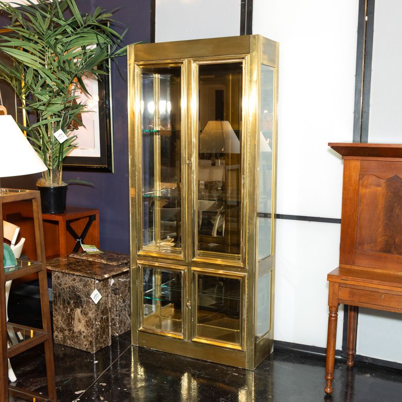 Brass and Glass Display Cases