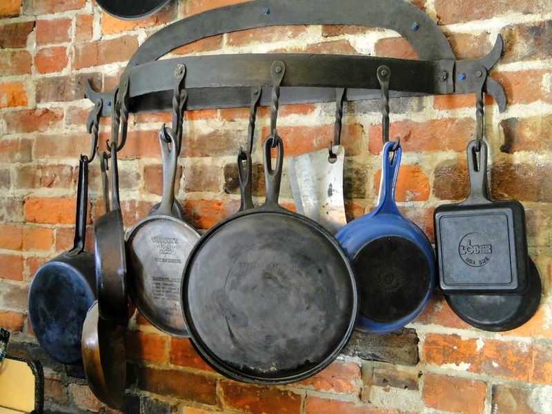 Wall-Mounted Pot Racks (Vintage Metal)