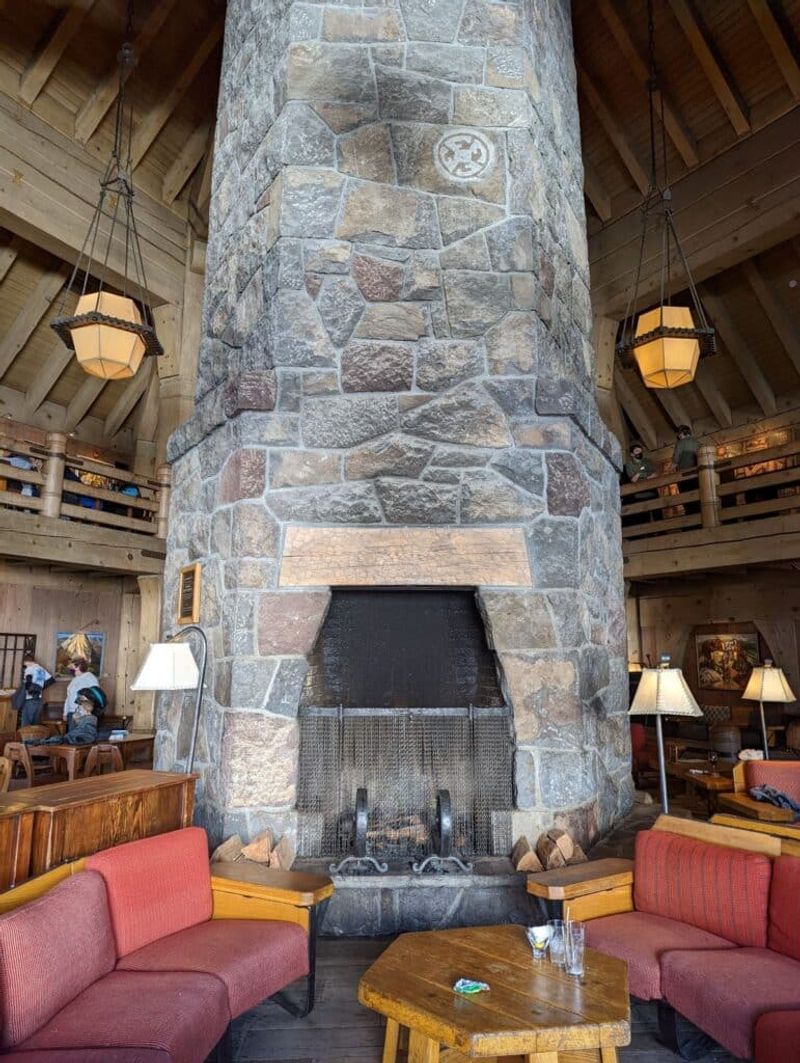Massive Stone Fireplaces