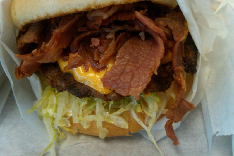 Utah Places With Oversized Pork Tenderloin Sandwiches Worth Every Bite - Decor Hint Lucky 13's Bacon-Wrapped Behemoth