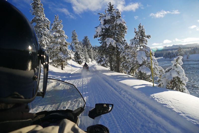 Snowmobiling On Maine Trails