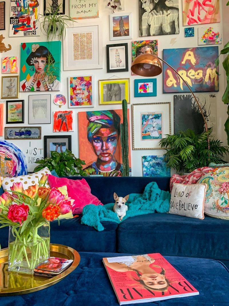 How Dopamine Decor Trend Is Transforming Homes From California To Texas - Decor Hint Vibrant Artworks Inject Personality