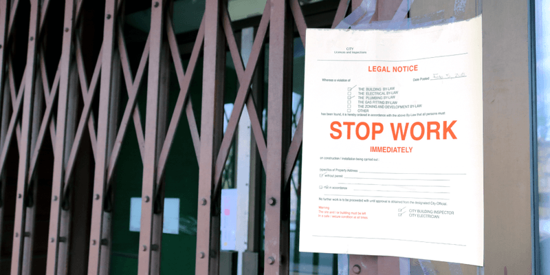 Construction Stops Dead Creating Expensive Delays