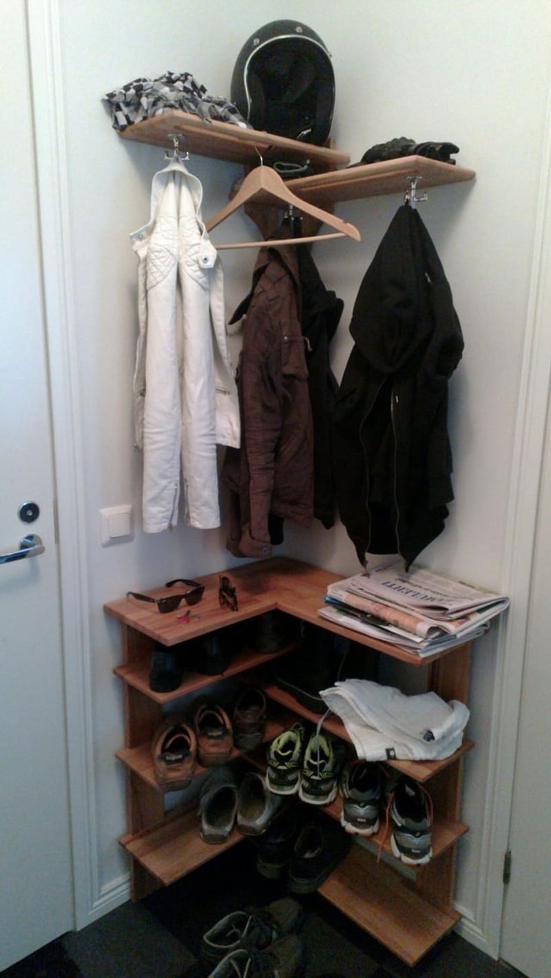 12 Small Entryway Projects You Can Totally DIY - Decor Hint Corner Coat Rack