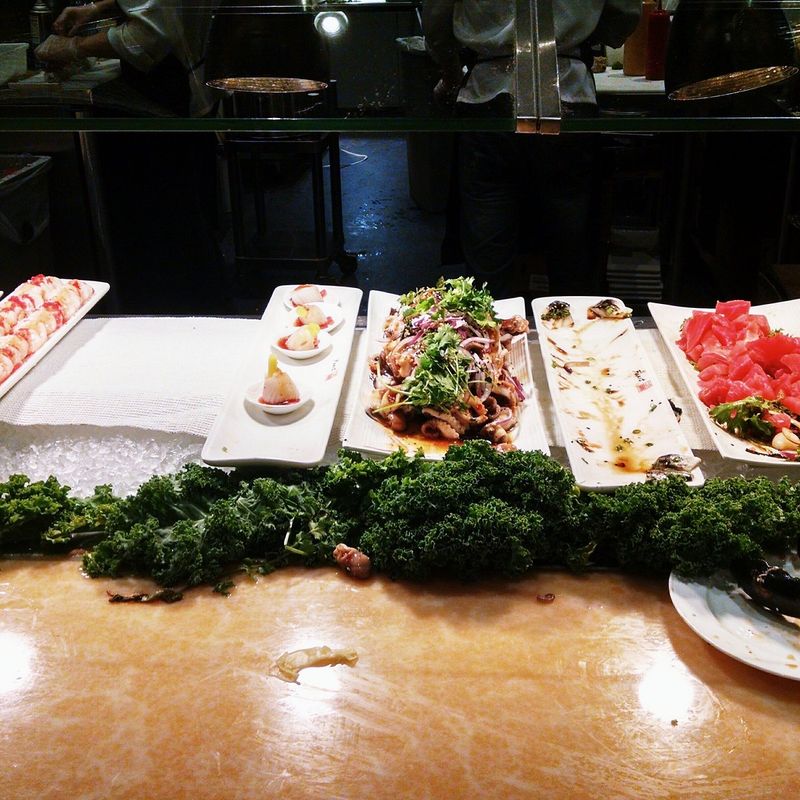 Freshly Prepared Asian Cuisine, Including Sushi And Stir-Fry