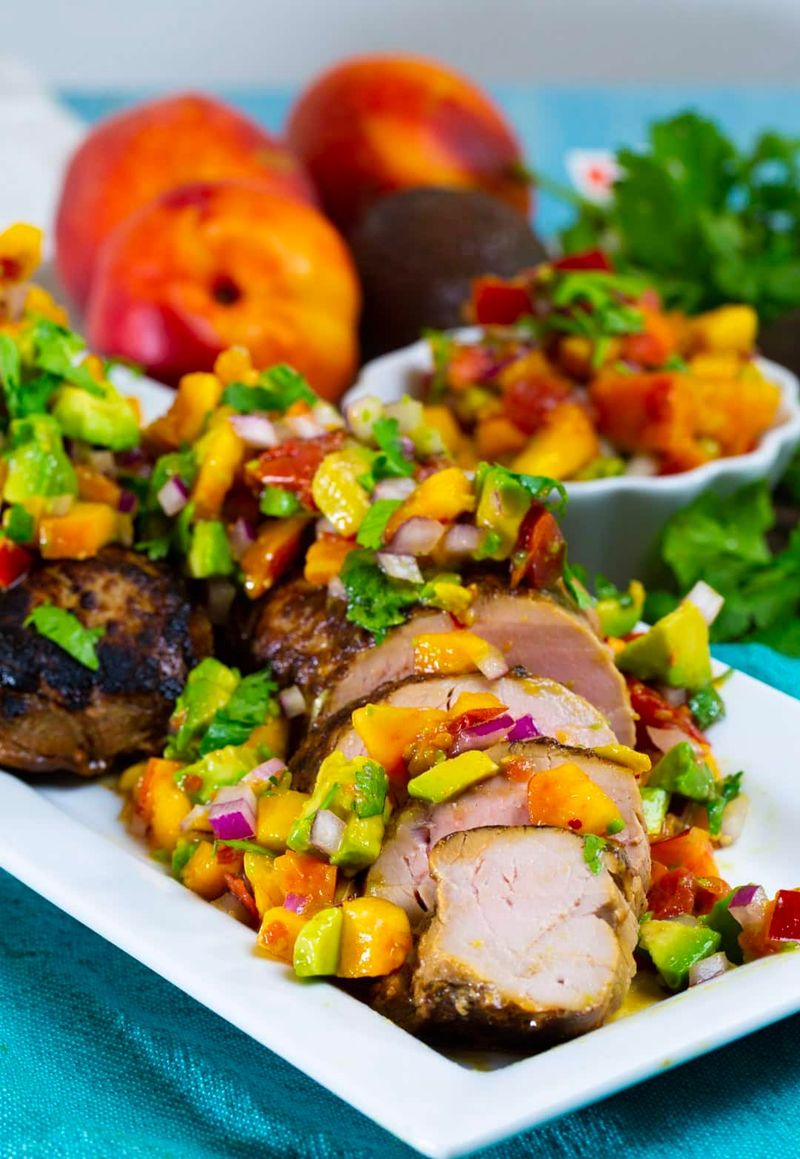 Roasted Pork Tenderloin With Fresh Nectarine Salsa