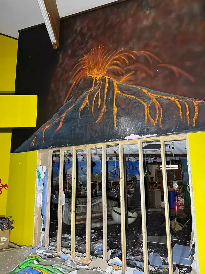 Surprising Details About The Long-Abandoned Pirate's Park In Flint - Decor Hint Batting Cages Let Visitors Test Their Swing