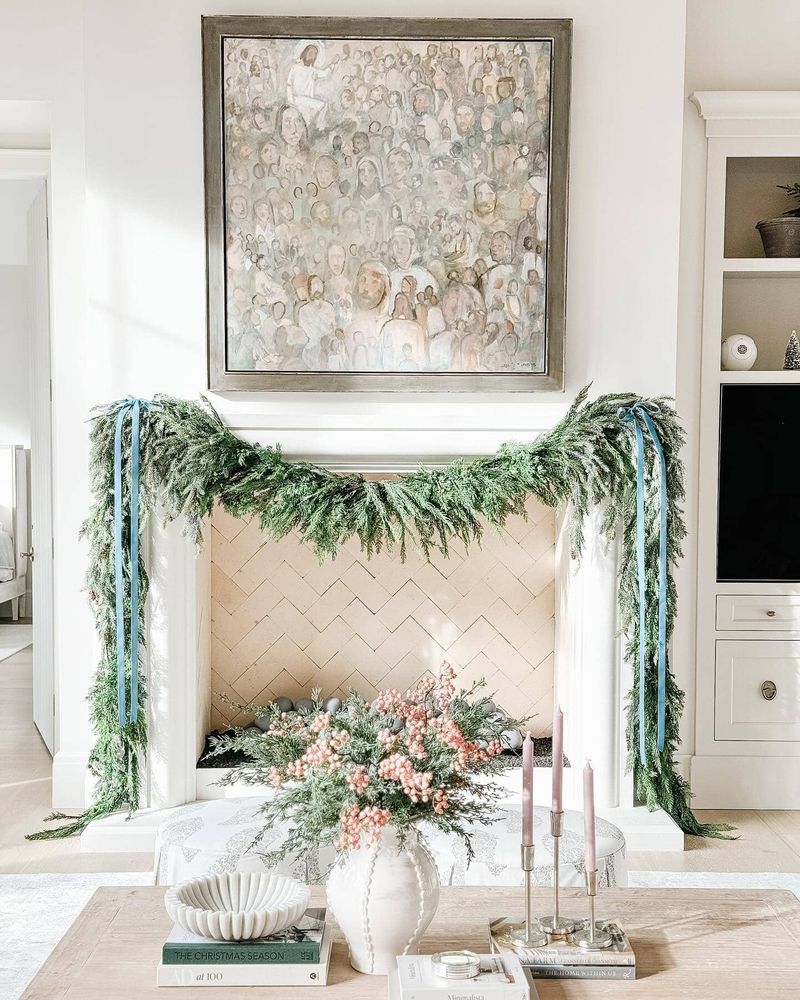 Frosted Greenery and Snowy Branches