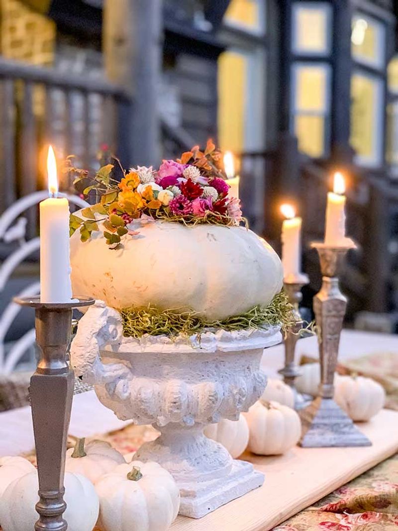 Tennessee's Take On Warm, Rustic Thanksgiving Decorating - Decor Hint DIY Boho Pumpkin Centerpieces
